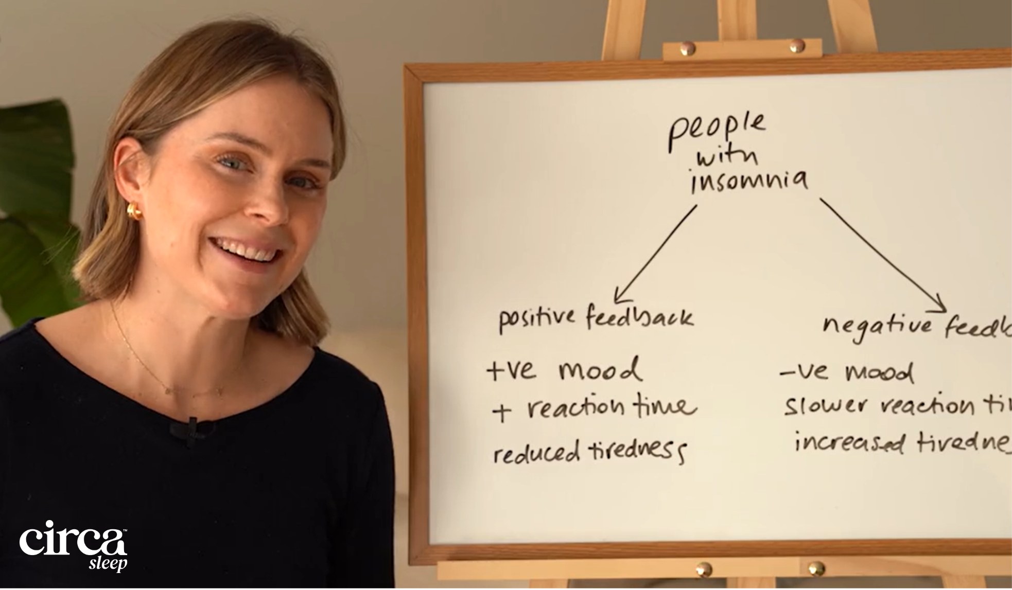 Dr Amelia Scott explaining the Insomnia Program framework